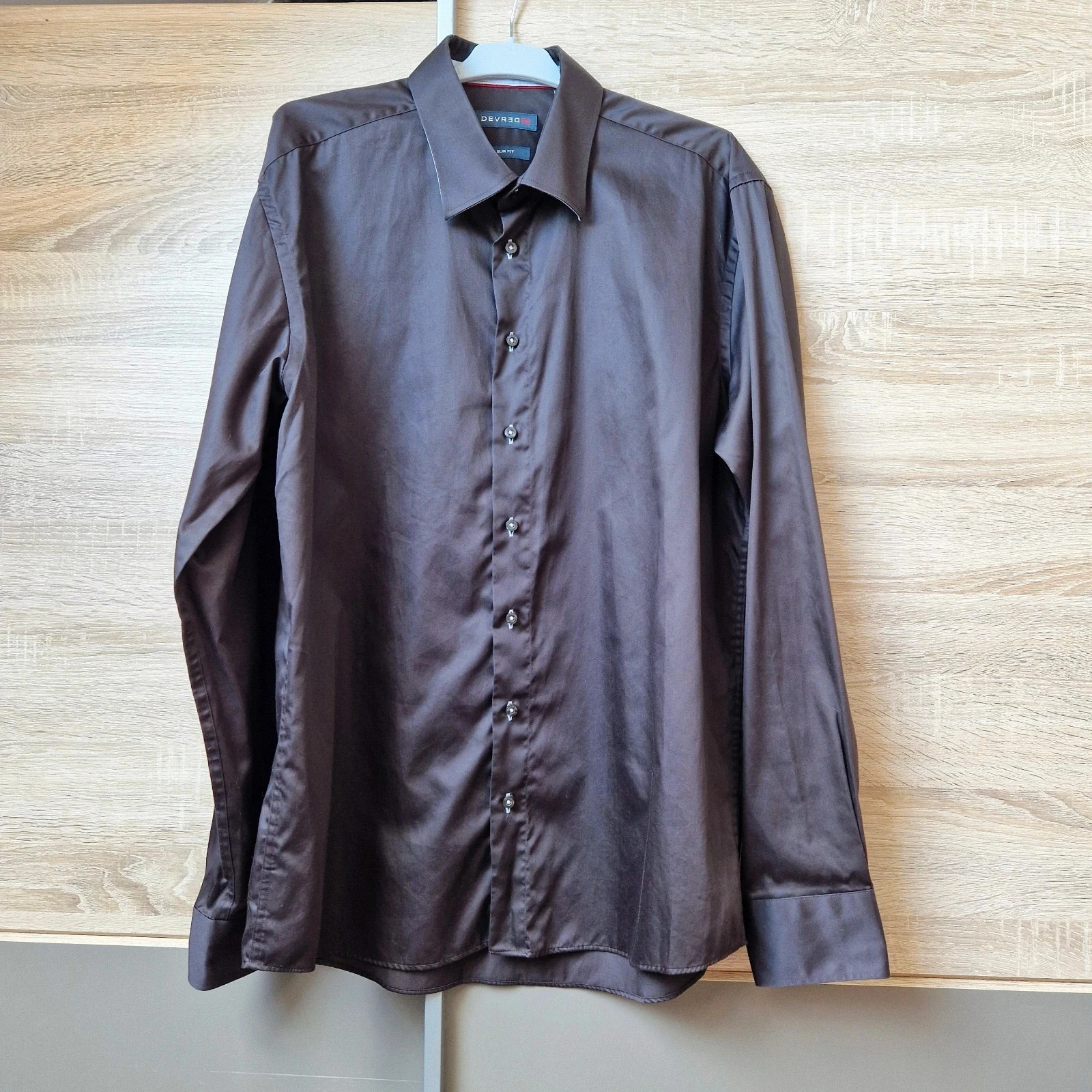 Chemise slim fit effet satiné